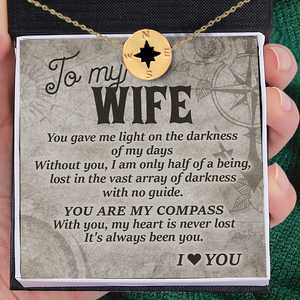 Compass Charm Necklace - Family - To My Wife - You Are My Compass - Ukglv15001