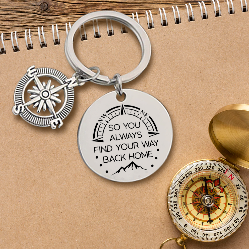 Compass Keychain - Hiking - To My Son - Love You For The Rest Of Mine - Ukgkw16013