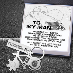 Bike Multitool Repair Keychain - Cycling - To My Man - Love You Till The End Of The Road - Ukgkzn26004