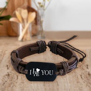 Leather Cord Bracelet - Cooking - To My King Of The Kitchen - I Love You - Ukgbr14007