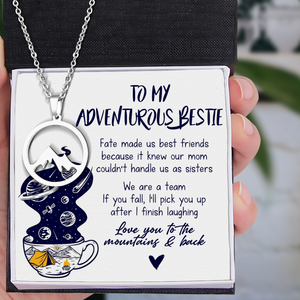 Woman Mountain Necklace - Camping - To My Adventurous Bestie - Love You To The Mountains & Back - Ukgnnk33002