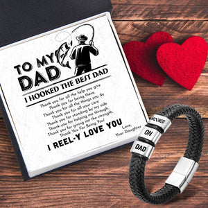Leather Bracelet - Fishing - To My Dad - I Reel-y Love You - Ukgbzl18001