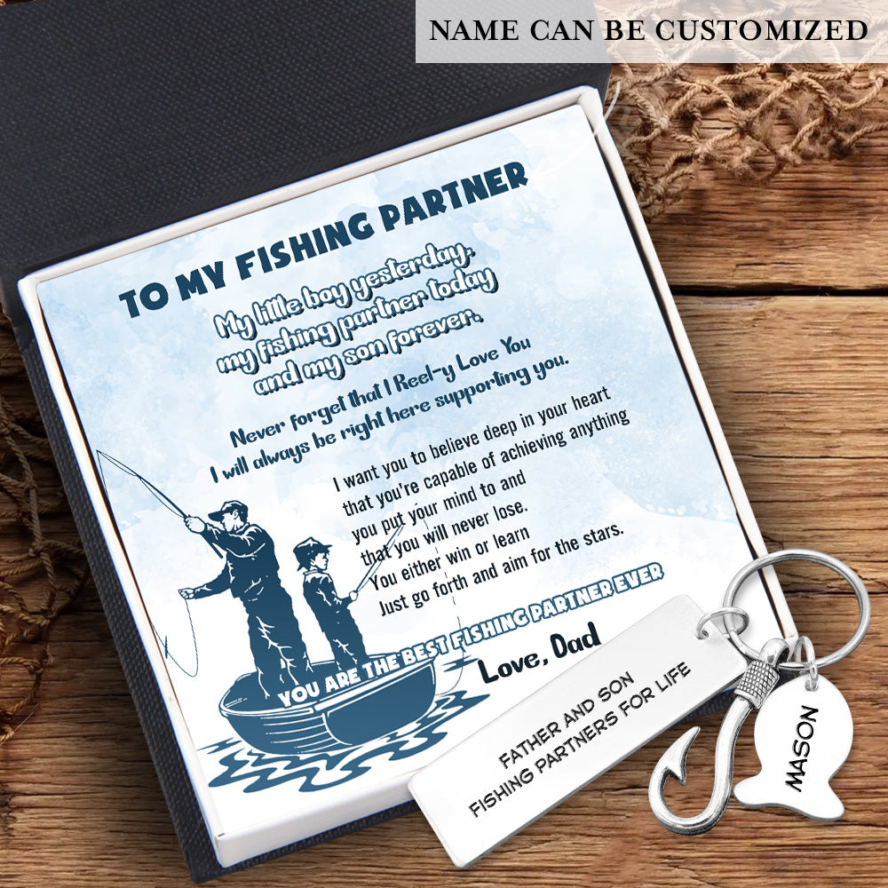 Personalised Fishing Hook Keychain - Fishing - To My Son - From Dad - You Are The Best Fishing Partner Ever - Ukgku16006