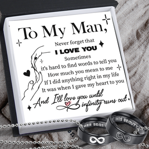 Couple Pendant Necklaces - Family - To My Man - How Much You Mean To Me - Ukgnw26018