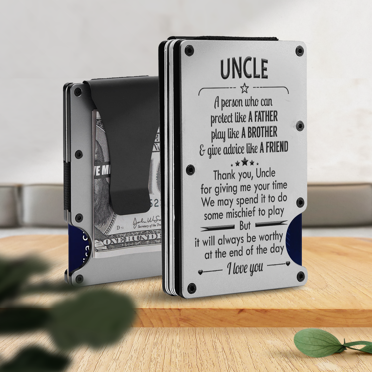 Metal Money Clip Wallet - Family - To My Uncle - I Love You - Ukgcca29002