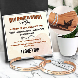 Mum & Son Bracelets - Tattoo - To My Mum - You Rock The Most - Ukgbt19005