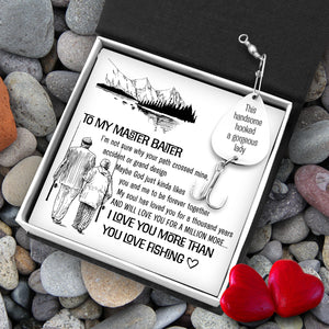 Engraved Fishing Hook - Fishing - To My Man - I Love You More Than You Love Fishing - Ukgfa26010