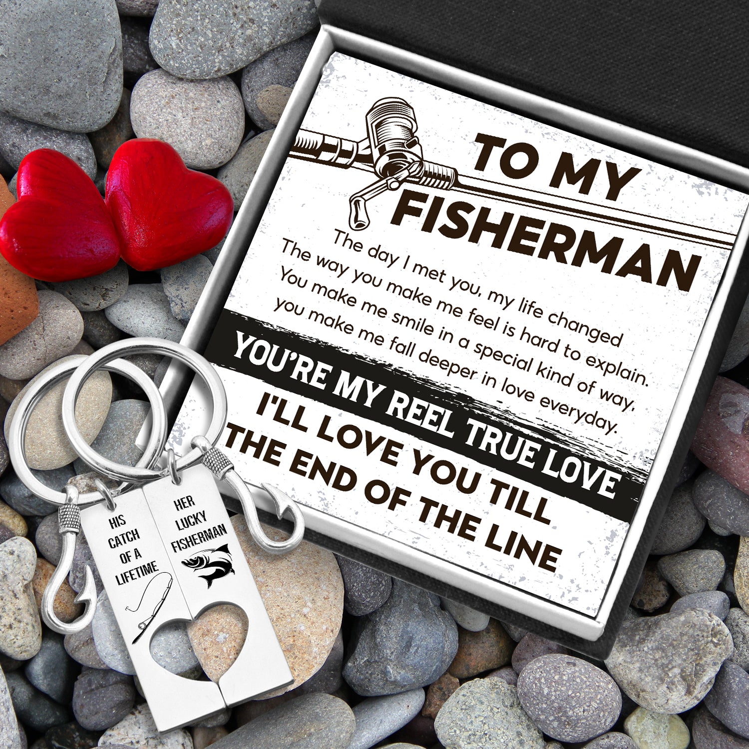Black Leather Bracelet Fish Bone - Fishing - To My Fish Whisperer - Yo -  Love My Soulmate