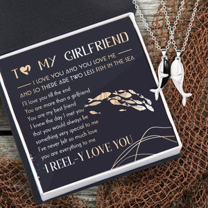 Whale Hug Couple Necklace - Fishing - To My Girlfriend - I'll Love You Till The End - Ukgngd13004