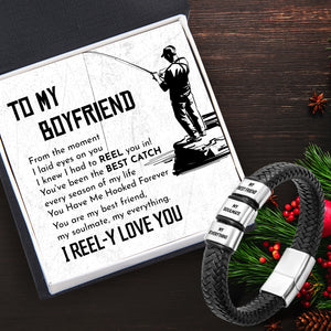 Leather Bracelet - Fishing - To My Boyfriend - You Have Me Hooked Forever - Ukgbzl12018