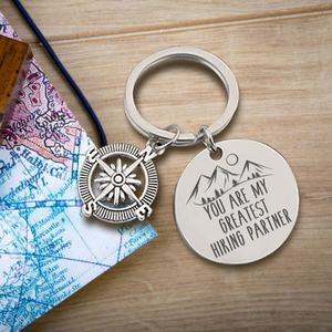 Compass Keychain - Hiking - To My Soulmate - You Are The Brightest Star In My Universe - Ukgkw13008