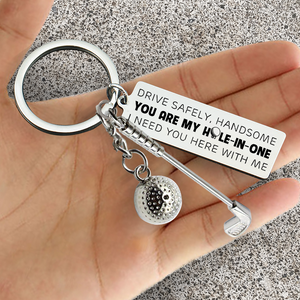 Golf Ball Racket Keychain - Golf - To My Par-fect Husband - I Love You To The Green And Back - Ukgkzs14003