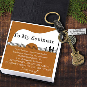 Vintage Guitar Keychain - To My Soulmate - You Are The Perfect Melody  For My Love Song - Ukgkbk13003