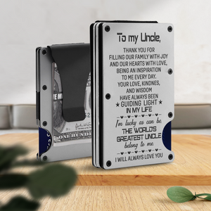 Metal Money Clip Wallet - Family - To My Uncle - I Will Always Love You - Ukgcca29003