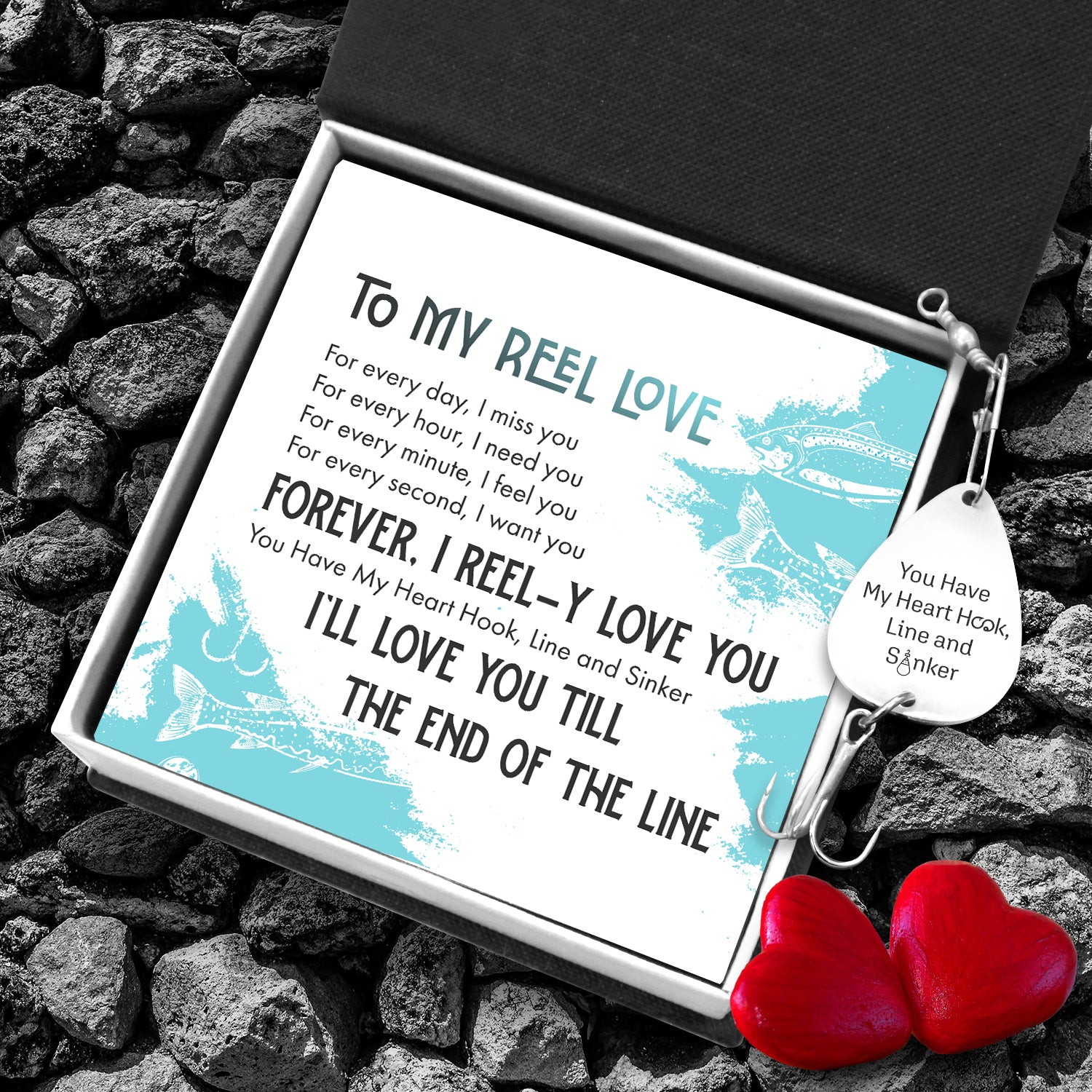 Engraved Fishing Hook - To My Reel Love - Forever, I Reel-y Love You - Ukgfa13006