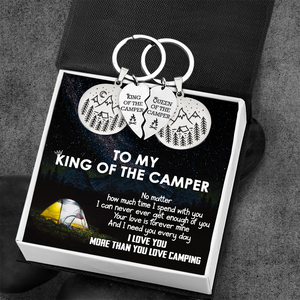 Couple Keychains - Camping - To My Man - Your Love Is Forever Mine - Ukgkes26003