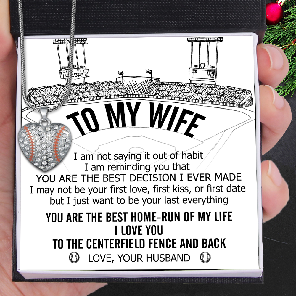 Baseball Heart Necklace - Baseball - To My Wife - I Just Want To Be Your Last Everything - Ukgnd15003