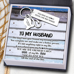 Fishing Hook Keychain - To My Husband - You Have My Heart - Ukgku14002 - Love My Soulmate
