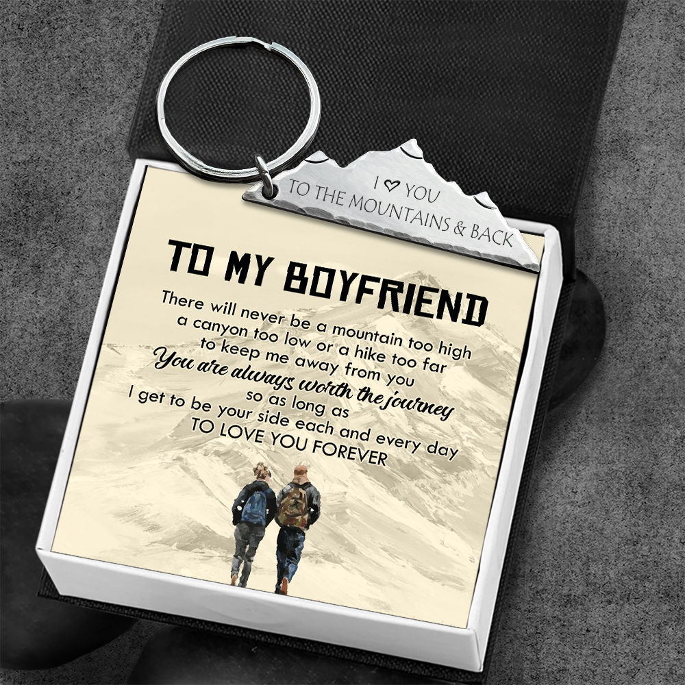 Mountain Keychain - Hiking - To My Boyfriend - Love You Forever - Ukgkzv12002