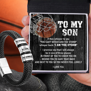 Leather Bracelet - Basketball - To My Son - I Love You - Ukgbzl16020