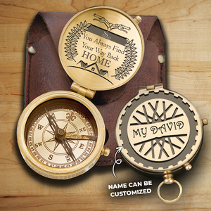 Personalised Engraved Compass - Cycling - To My Man - Find Your Way Back Home - Ukgpb26050
