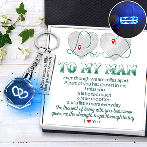 Led Light Keychain - Family - To My Man - A Part Of You Has Grown In Me - Ukgkwl26002