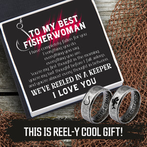 Fishing Couple Ring - Fishing - To My Fisherwoman - I Love You - Ukgrld13006