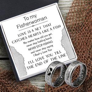 Fishing Couple Ring - Fishing - To My Fisherwoman - I Reel-y Love You - Ukgrld13002
