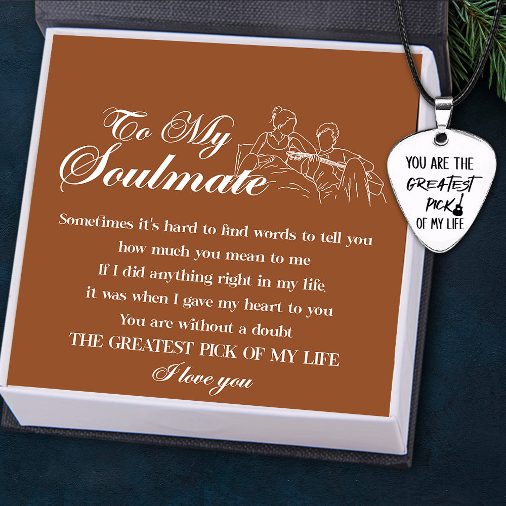 Guitar Pick Necklace - To My Soulmate - How Much You Mean To Me - Ukgncx26004