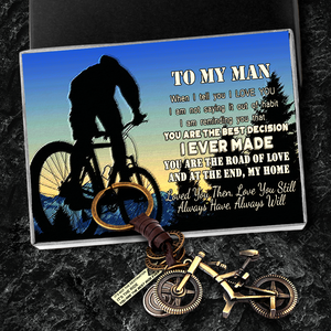 Engraved Cycling Keychain - Cycling - To My Man - It's The Ride - Ukgkaq26004