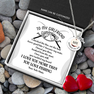 Personalised Fishing Double Round Pendants Necklace - Fishing - To My Girlfriend - I Love You - Ukgngb13002