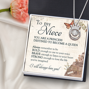 Crown Necklace - Family - To My Niece - I Will Always Love You - Ukgnzq28006