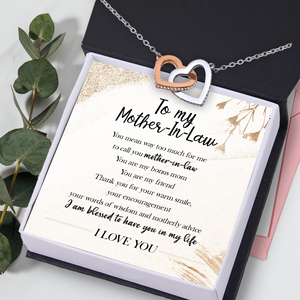 Interlocked Heart Necklace - Family - To My Mother-In-Law - You Are My Friend - Ukgnp19009