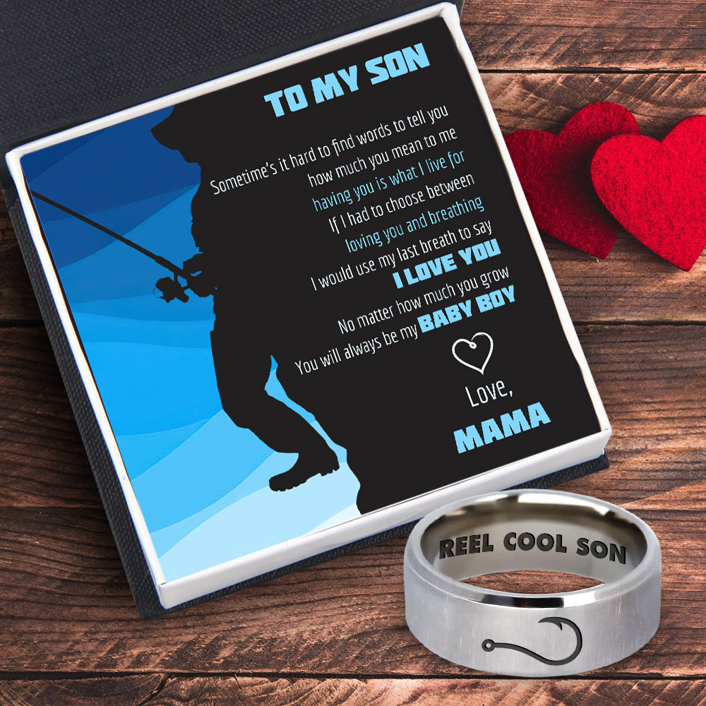 Fishing Ring - Fishing - To My Son- You Will Always Be My Baby Boy - Ukgri16001