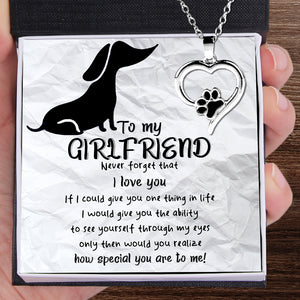 Paw Prints Necklaces - Dachshund - To My Girlfriend - How Special You Are To Me! - Ukgnzo13001