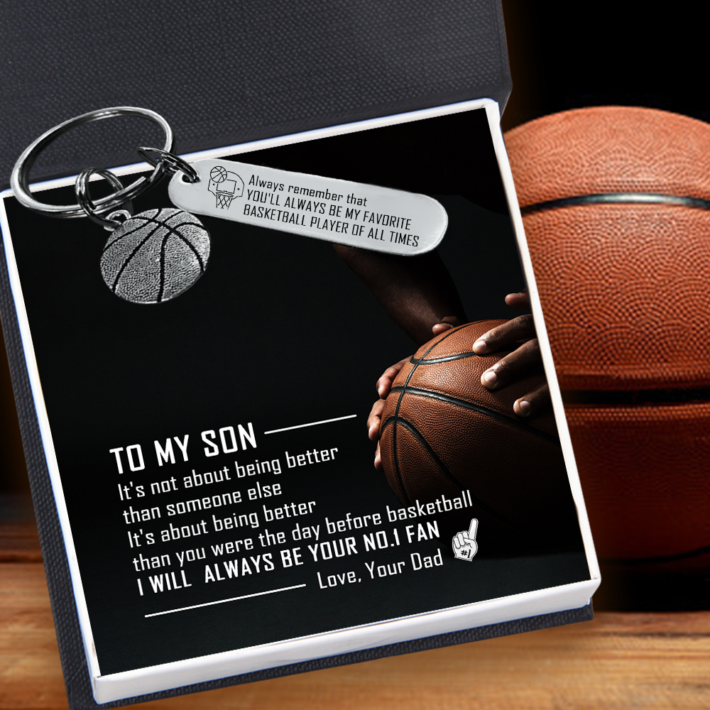 Basketball Keychain - Basketball - To My Son - You'll Always Be My Favorite Basketball Player - Ukgkbd16001