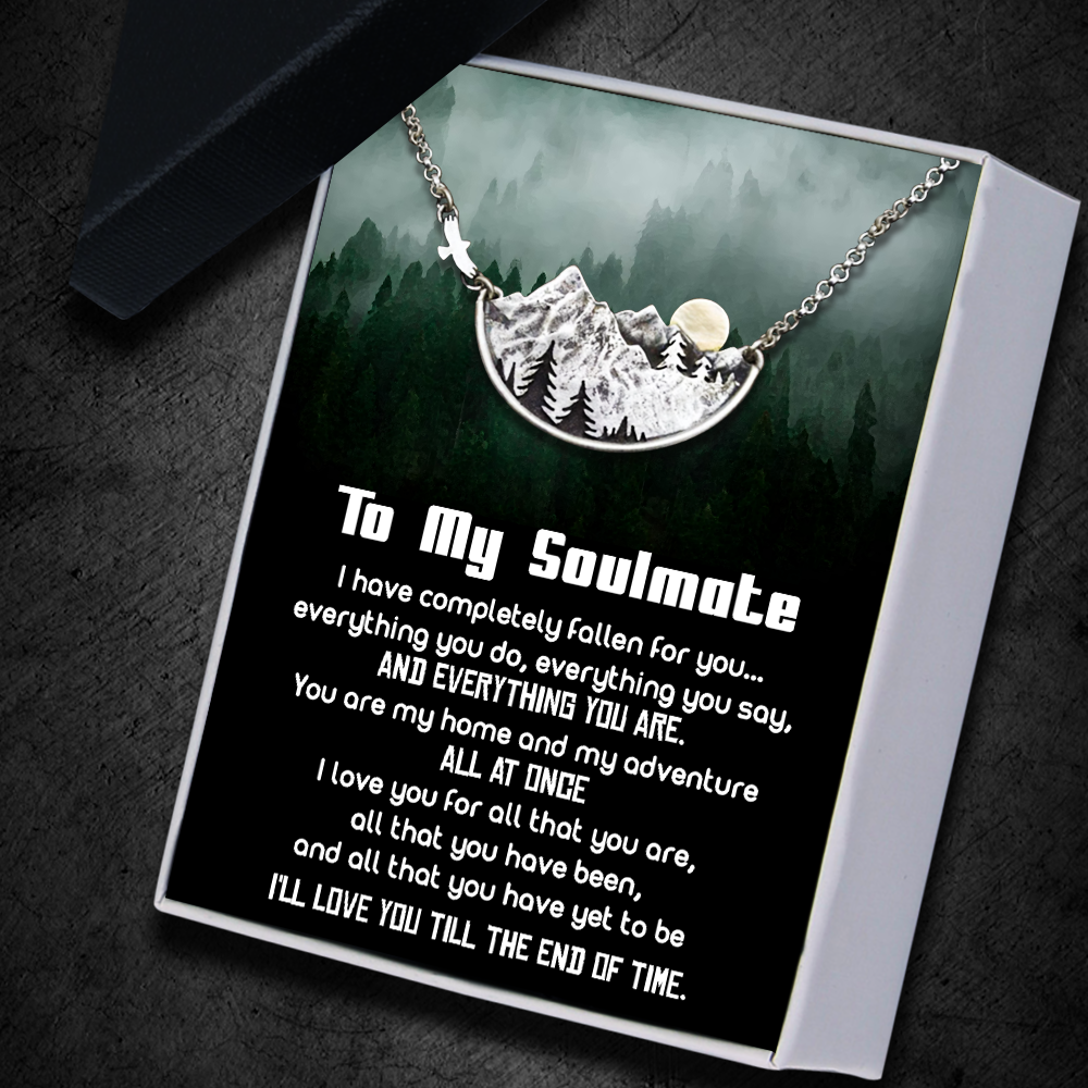 Retro Mountain Necklace - Travel - To My Soulmate - I'll Love You Till The End Of Time - Ukgnnh13001
