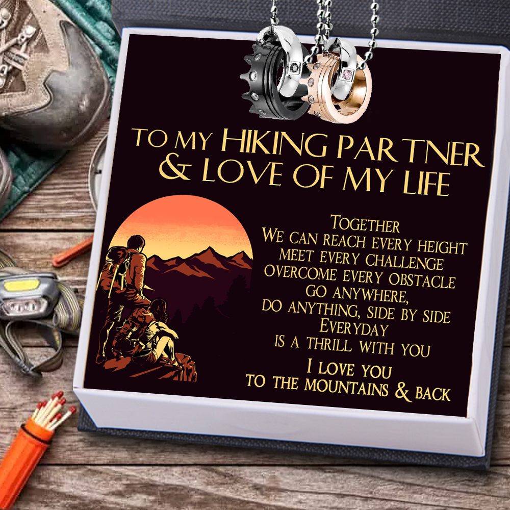 Couple Crown Pendant Necklaces - Hiking - To My Hiking Partner - Together We Can Reach Every Height - Ukgnz13004