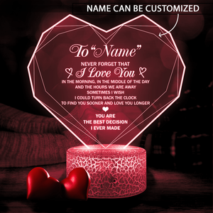 Personalised Heart Led Light - Family - To My Future Wife - Sometimes I Wish I Could Turn Back The Clock - Ukglca25002