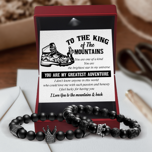 King & Queen Couple Bracelets - Hiking - To My Man - I Love You To The Mountains & Back - Ukgbae26012