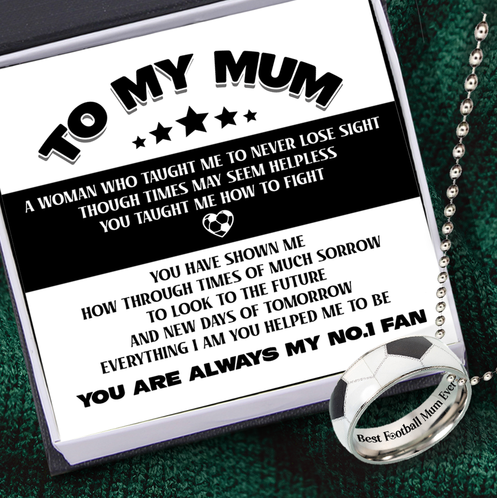 Football Pendant Necklace - Football - To My Mum - Everything I Am You Helped Me To Be - Ukgnfh19001