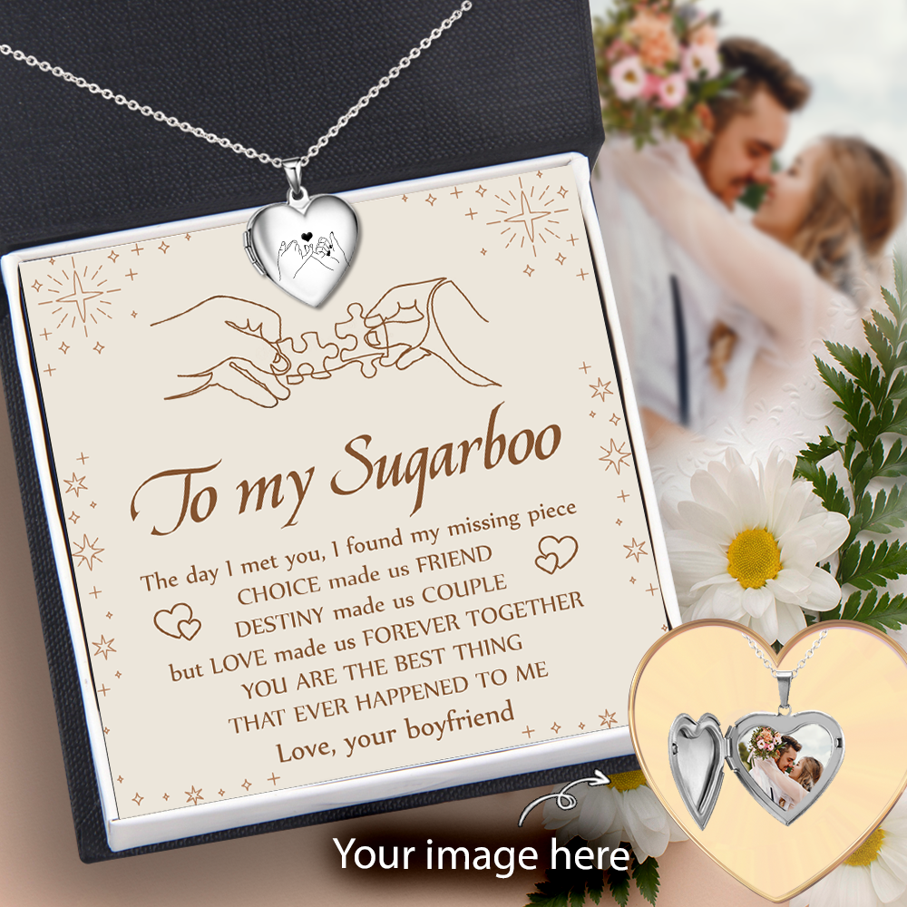 Heart Locket Necklace - Family - To My Sugarboo - Destiny Made Us Couple - Ukgnzm13002
