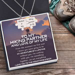 Puzzle Piece Necklace - Hiking - To My Hiking Partner - Together, We Are Everything - Ukglmb15002