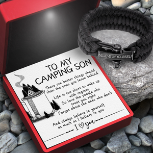 Paracord Rope Bracelet - Camping - To My Son - Always Believe In Yourself As Much As I Believe In You - Ukgbxa16005