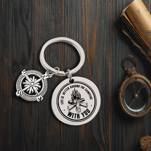 Compass Keychain - Camping - To My Stunning Wife - I'd Rather Have You - Ukgkw15003