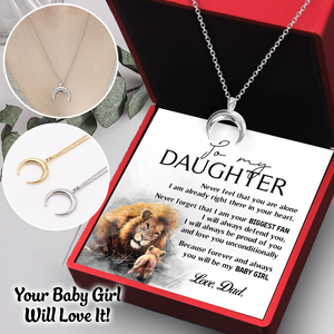 Charmy Moon Necklace - Family - To My Daughter - Never Forget That I Am Your Biggest Fan - Ukgnns17002