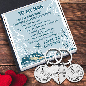 Couple Keychains - Fishing - To My Man - I Reel-y Love You - Ukgkes26002