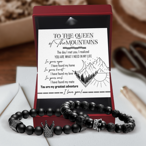 King & Queen Couple Bracelets - Hiking - To The Queen Of The Mountains - Ukgbae13007