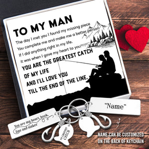Personalised Fishing Hook Keychain - Fishing - To My Man - You Are The Greatest Catch Of My Life - Ukgku26008