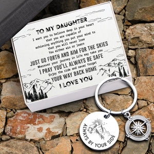 Compass Keychain - Family - To My Daughter - I Pray You'll Always Be Safe - Ukgkw17003